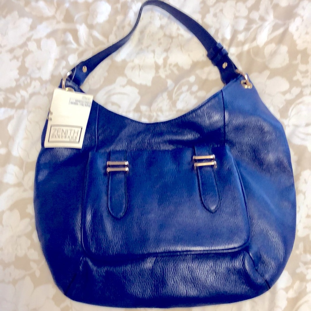 Price is Firm! Cobalt Blue Leather Hobo Bag NWT